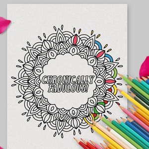 Chronically Fabulous Coloring Page