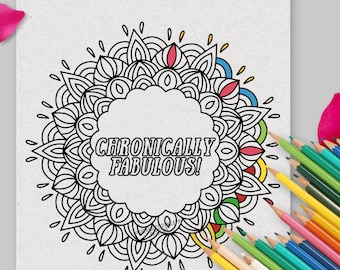 Chronically Fabulous Coloring Page