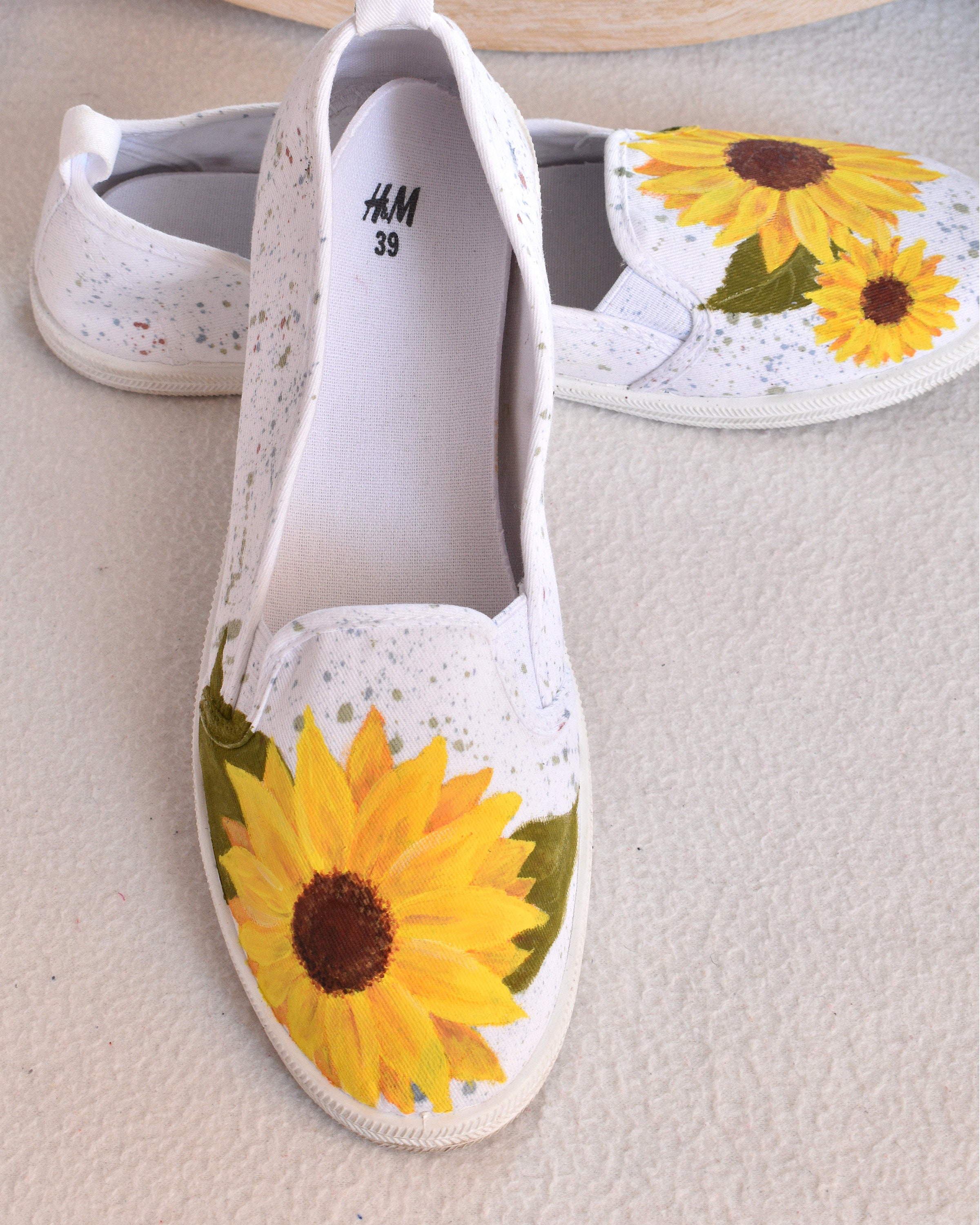 Yellow Sunflower Men's Sneakers