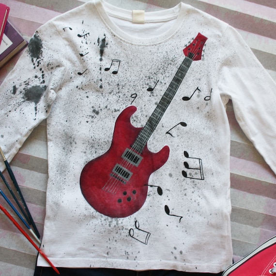 boys guitar tshirt