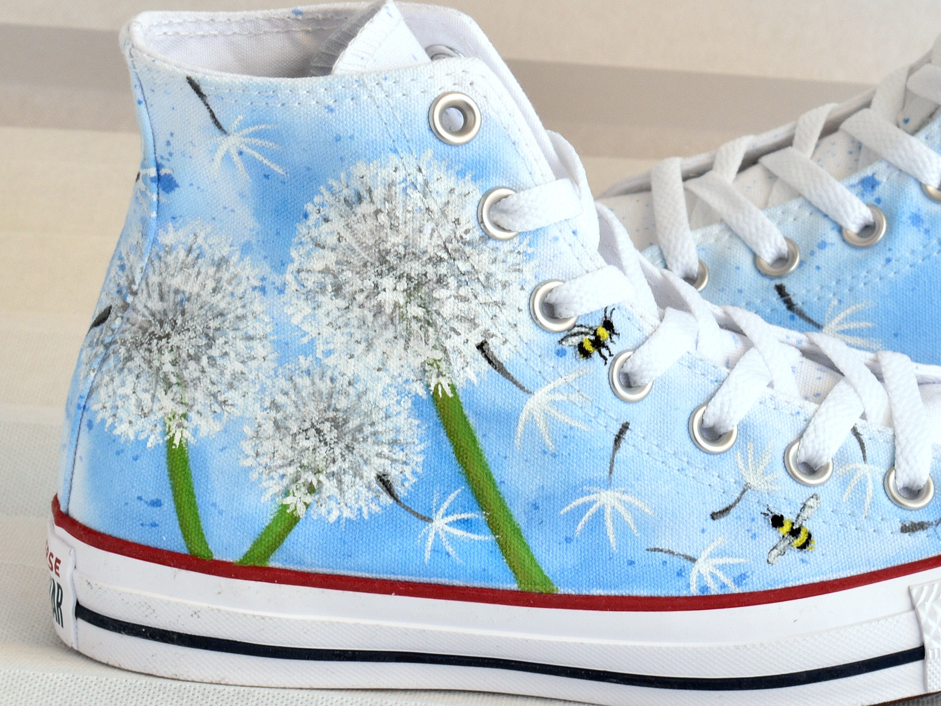 Honey & Bee High Top Converse  Custom Bee Converse – With love, Paint