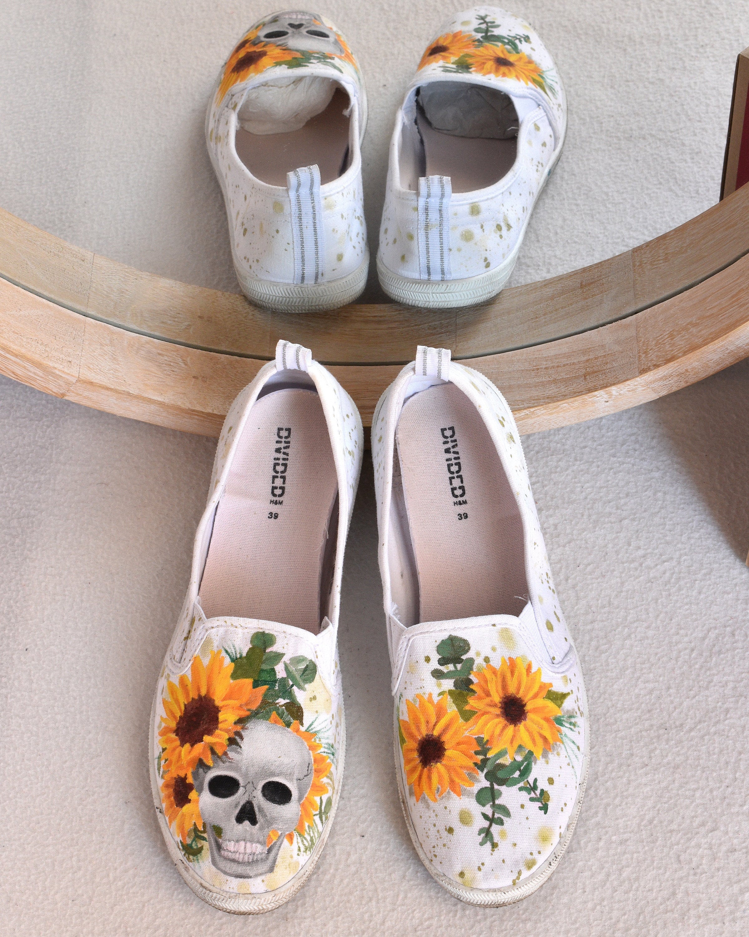sunflower skull vans