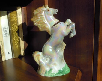 Keramik figur, Pferd, Perlmuttfarbe