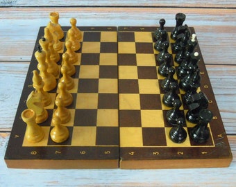 Wooden chess set, Chess board game, Wooden chess board, Chess game, Wood chess set, Chess gaming, Chess set, Chess set with board