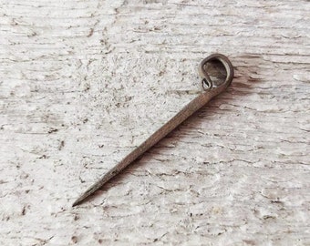 Pin, Medieval pin, Antique bronze pin, Ancient bronze pin, Shawl pin, Scarf pin, Hair pin, A thick metal pin, Very old pin, Rare pin