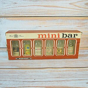 Collection Old Small Alcohol Bottles, 50ml, Set of 6 Bottles With ...