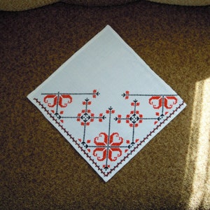 Small embroidered tablecloth, Hand embroidery, Ukrainian embroidery