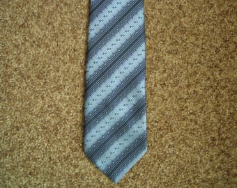 Mens tie, Necktie, Gray color tie, Silk tie, Striped tie, Accessories for men, Vintage tie, Tie for men
