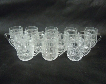 Beer cups, Glass cups, Small beer cups, Cut glasses cups, Bar ware, Beer glasses, Drinking glasses, Set of 12 pieces