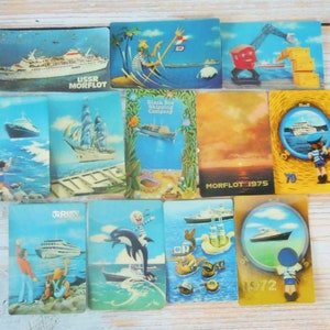 Taschenkalender, Stereo-Kalender, 3D-Kalender, Thema Marine, Marine UDSSR, UDSSR-Kalender, Sowjetunion Kalender, Set mit 12 Taschenkalendern