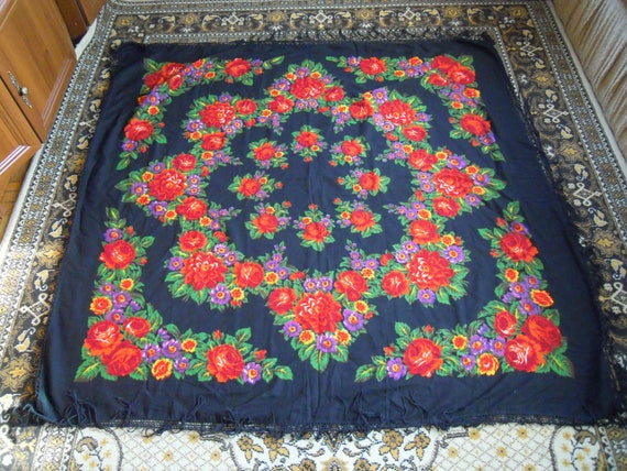 Large shawl, Wool shawl, Womens shawl, Ukrainian s
