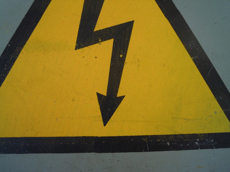 Metal sign Danger Electric current High voltage sign Etsy
