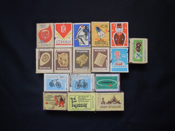 Matchboxes Russian Collection Matchboxes With Original Matches USSR Matchboxes Soviet - Etsy