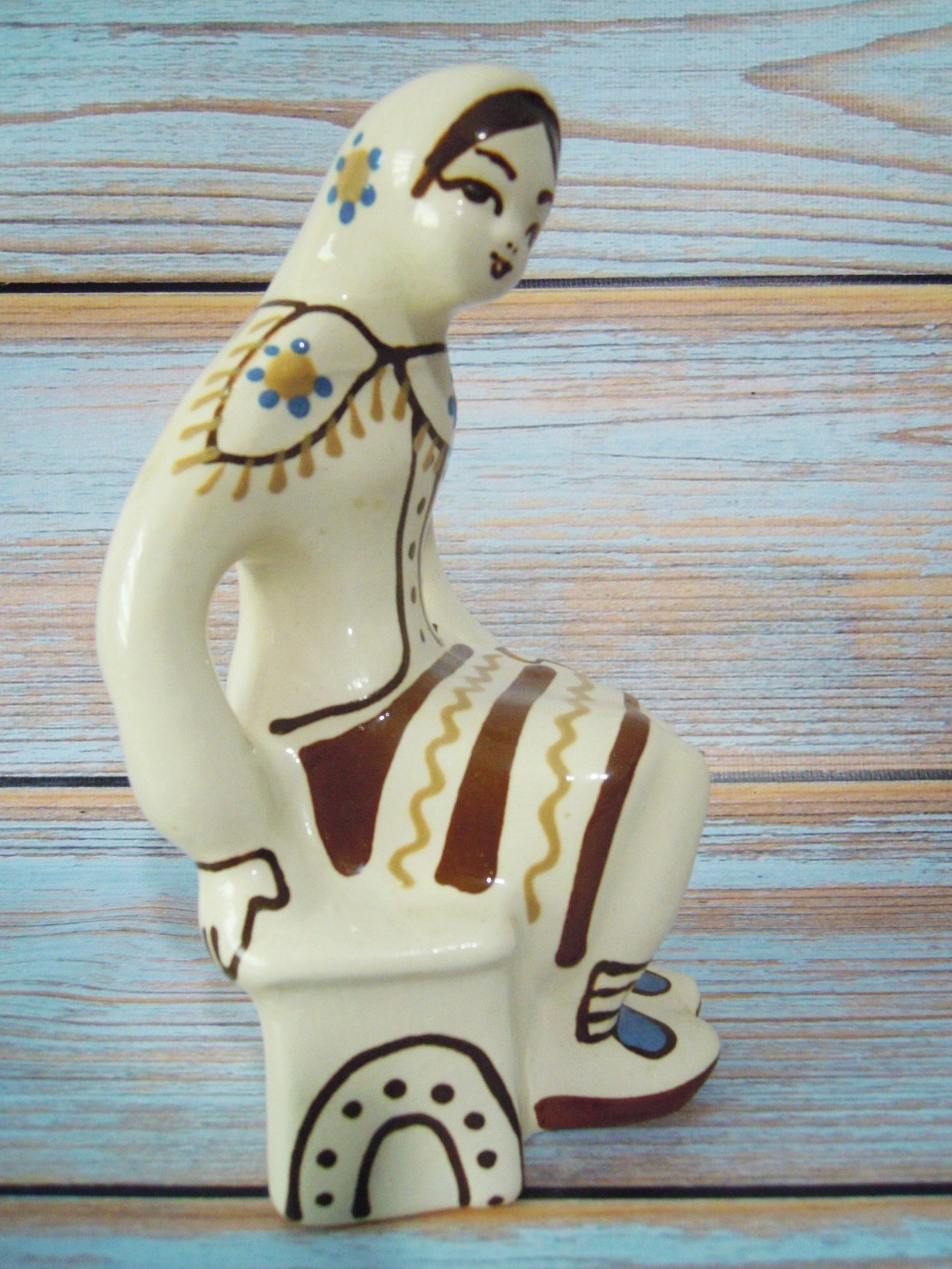 Ceramic figurine Hutsulka Ukrainian girl Ukrainian Etsy