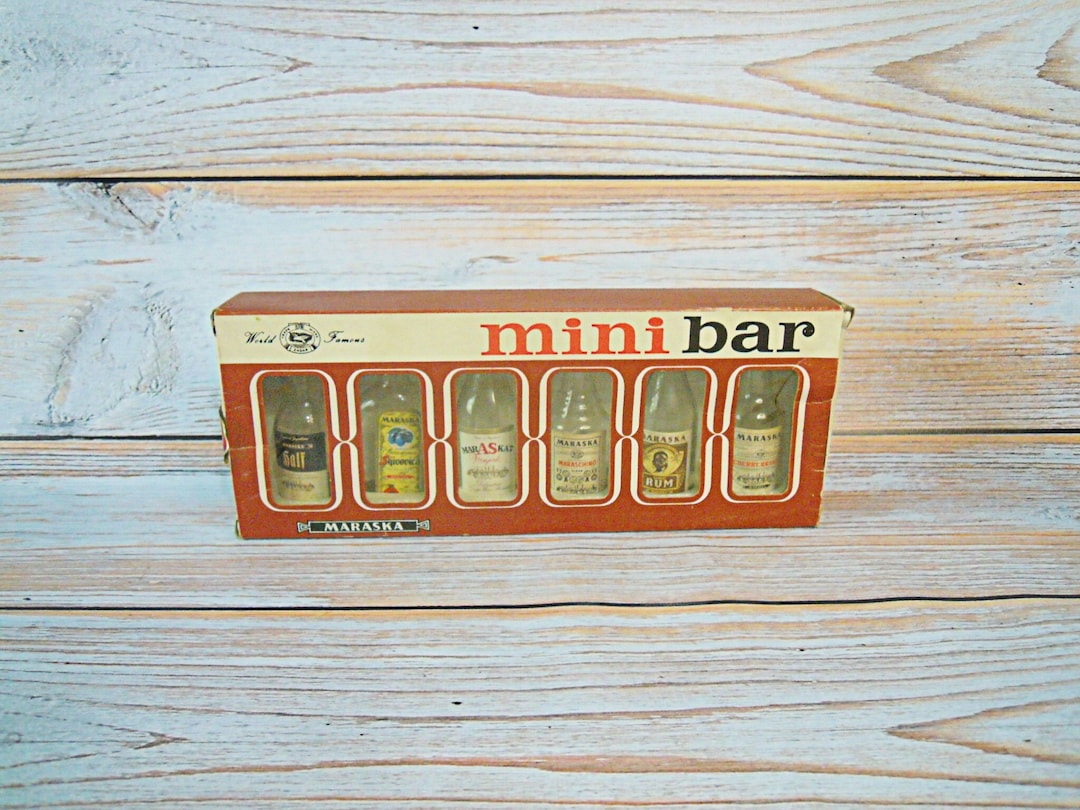 Collection Old Small Alcohol Bottles 50ml Set of 6 Bottles - Etsy