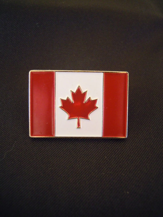 Badge pin, Metal enamel badge pin, Flag of Canada