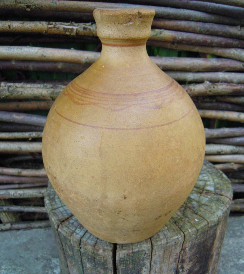 Clay jug, Antique clay jug, Ukrainian clay jug, Clay pitcher, Old clay vessel, Antique tableware, Old clay tableware, Ukrainian clay pitcher image 3