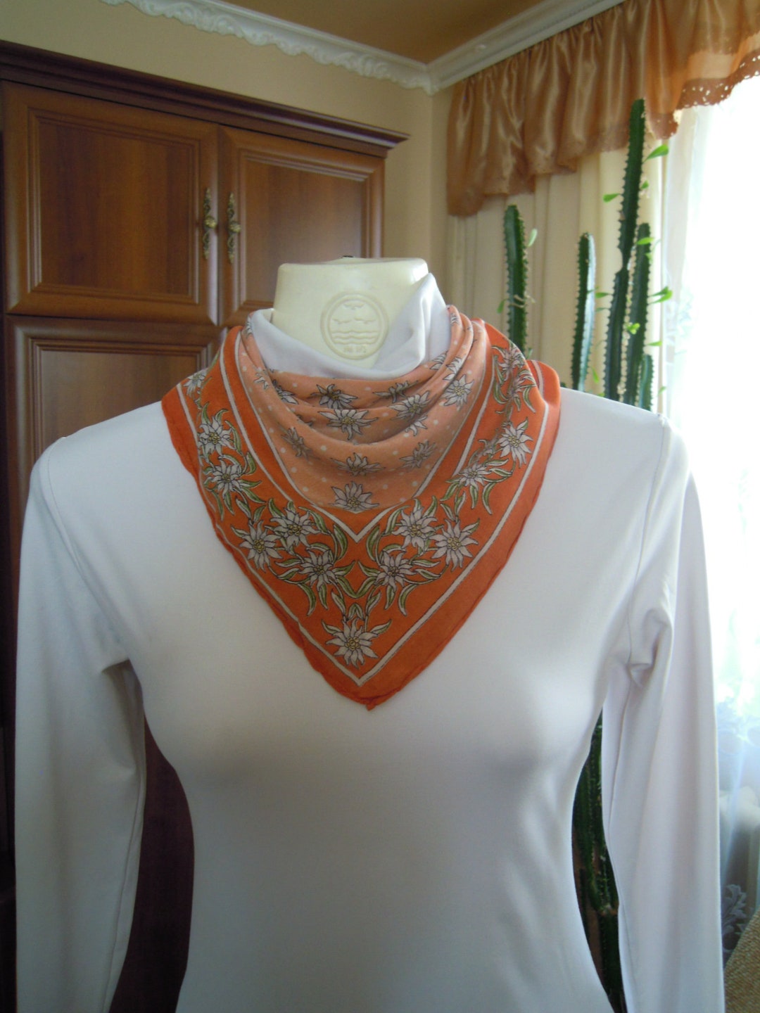 burnt orange shawl