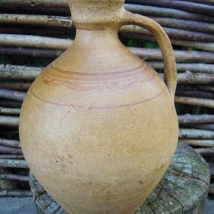 Clay jug, Antique clay jug, Ukrainian clay jug, Clay pitcher, Old clay vessel, Antique tableware, Old clay tableware, Ukrainian clay pitcher image 2