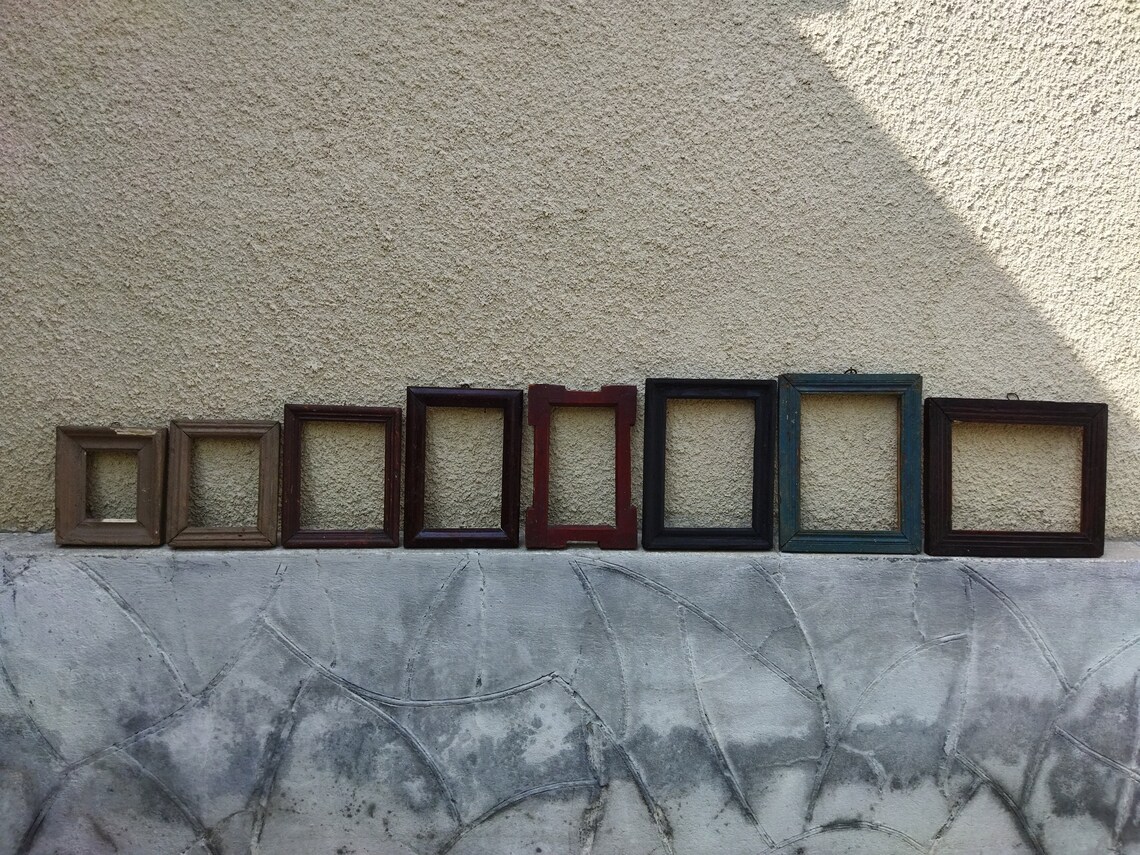 Wooden Photo Frames Old Wooden Photo Frames Antique Wooden Etsy