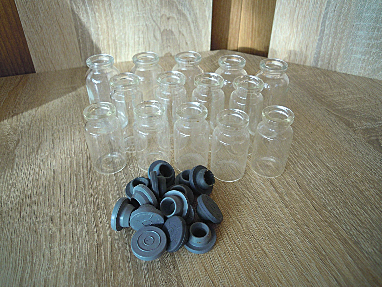Small medical jars with rubber cover Pharmacy jars Set of 14 Etsy
