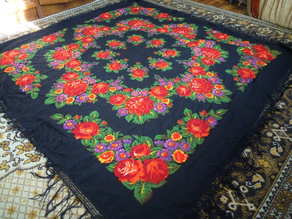 Large shawl, Wool shawl, Womens shawl, Ukrainian … - image 7