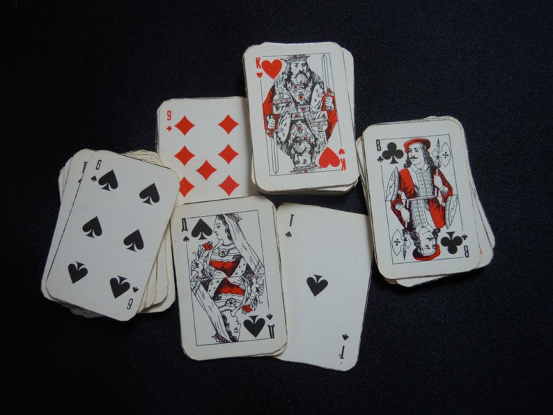 Playing Cards Mini Cards Deck of Playing Cards Etsy