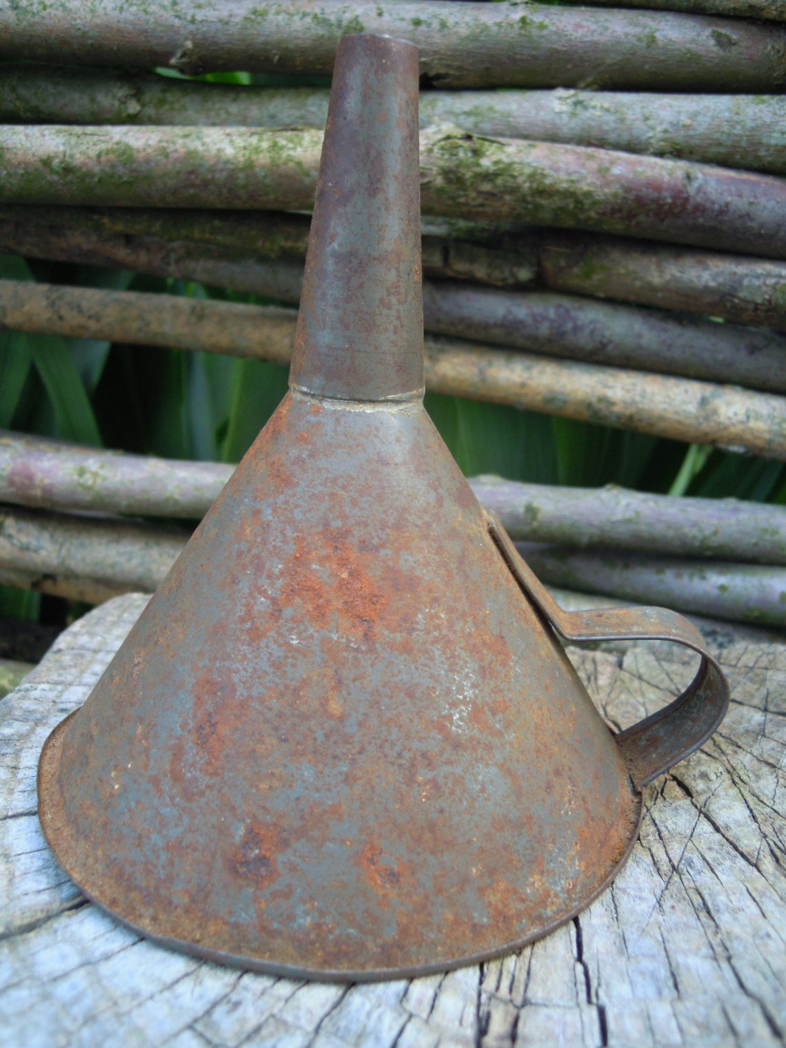 Metal Funnels Rust Funnel Antique Funnel Metal Enamel Etsy Ireland