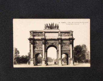 Postcard, Antique postcard, France postcard, Postcard Paris, Paris Arc de Triomphe, Postcard 1938