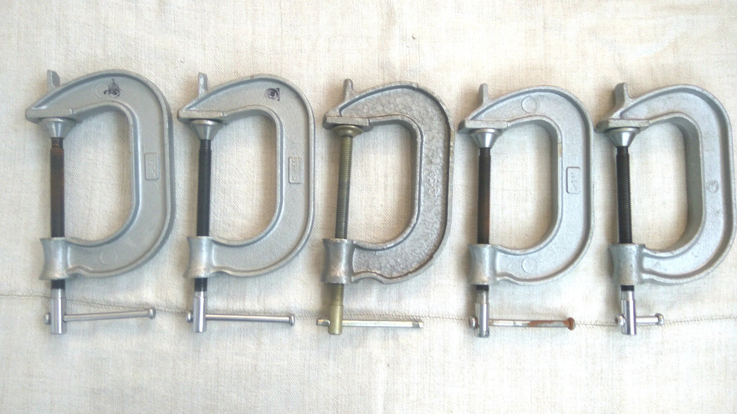 Metal Clamps Set of 5 pcs Large clamps Blacksmith Tool Etsy
