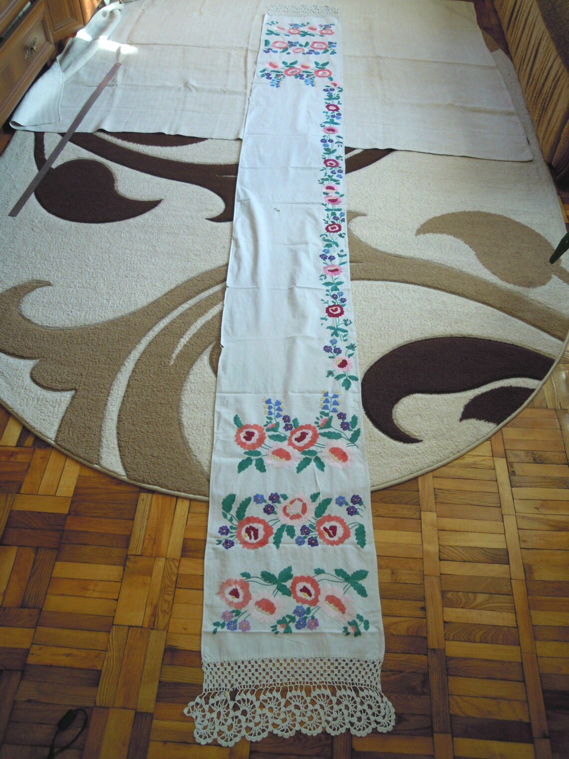 Horizontal Embroidery Wall Embroidery Embroidery Above Etsy