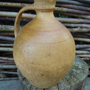 Clay jug, Antique clay jug, Ukrainian clay jug, Clay pitcher, Old clay vessel, Antique tableware, Old clay tableware, Ukrainian clay pitcher image 4