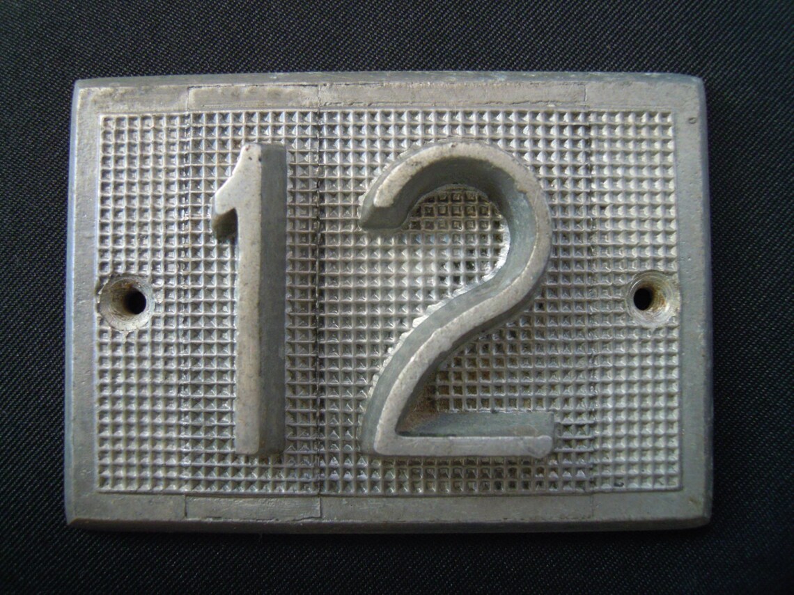 Door number 12 Metal door sign | Etsy