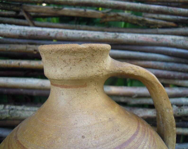 Clay jug, Antique clay jug, Ukrainian clay jug, Clay pitcher, Old clay vessel, Antique tableware, Old clay tableware, Ukrainian clay pitcher image 6