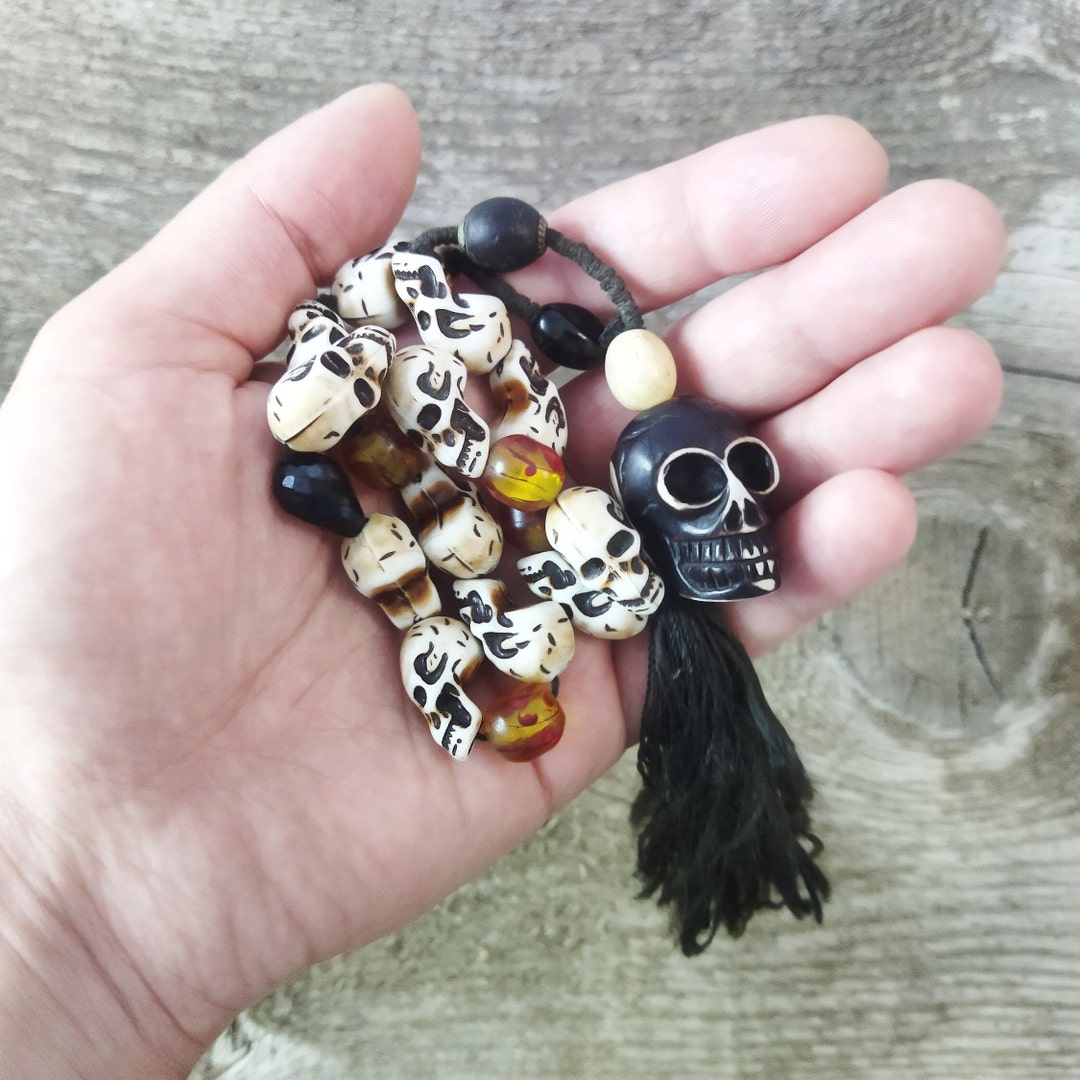 Rosary Beads Skulls Rosary on the Hand Made in Prison Made Etsy