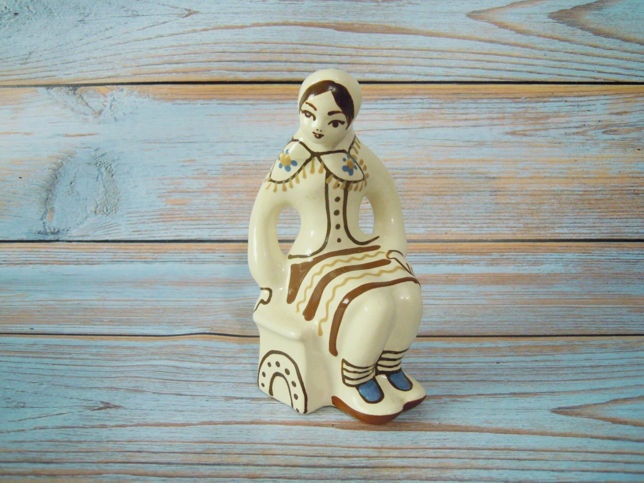 Ceramic Figurine Hutsulka Ukrainian Girl Ukrainian Etsy