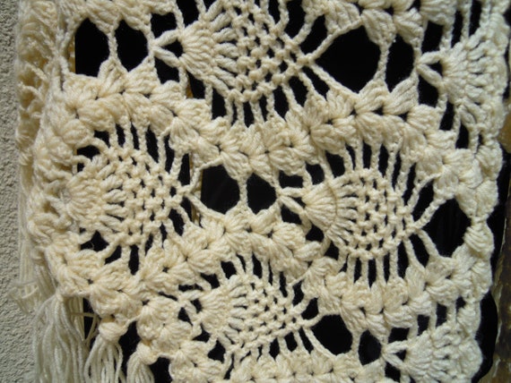 Lace shawl, Shawl with fringes, Triangular shawl,… - image 5