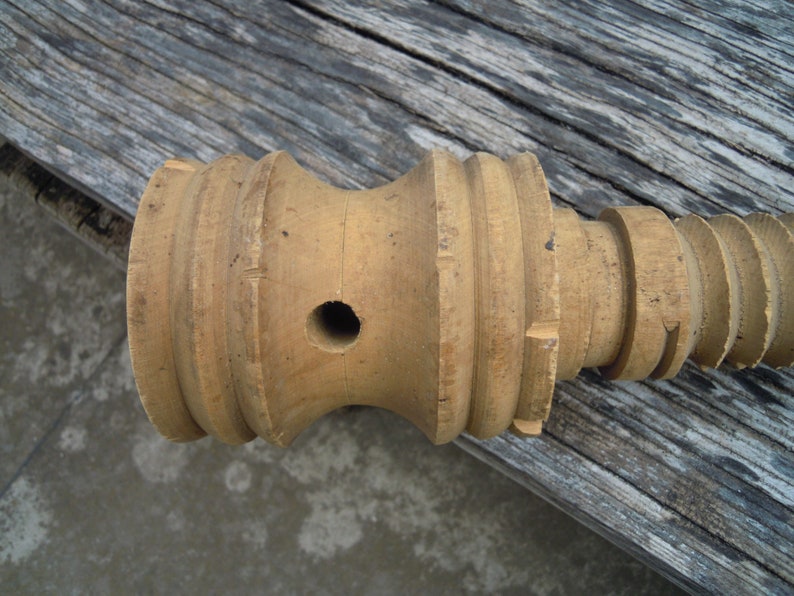 Large Wooden Screw Antique Wooden Detail Etsy