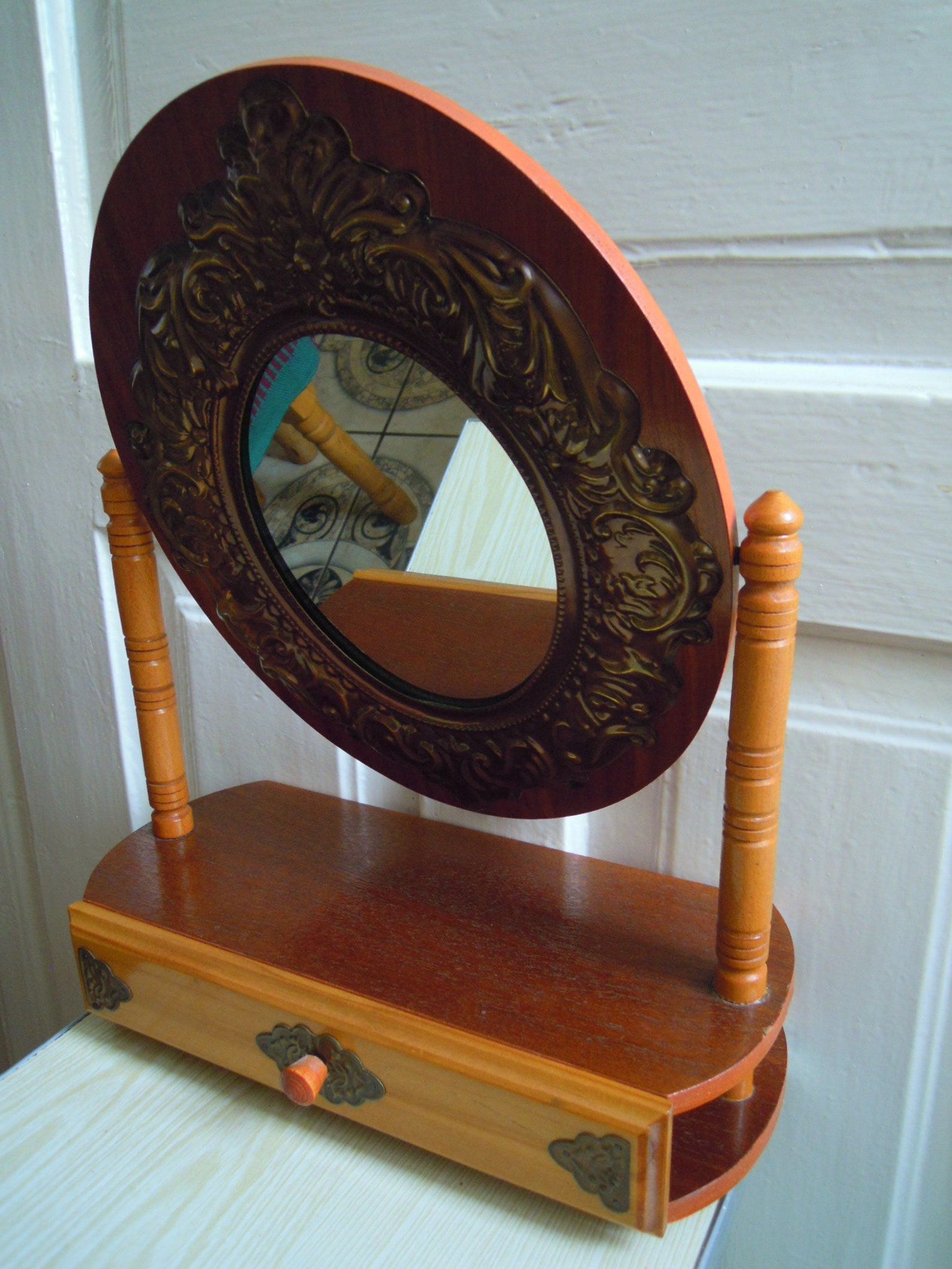 Tabletop mirror Mirror on a support Mirror on a stand Stand Etsy