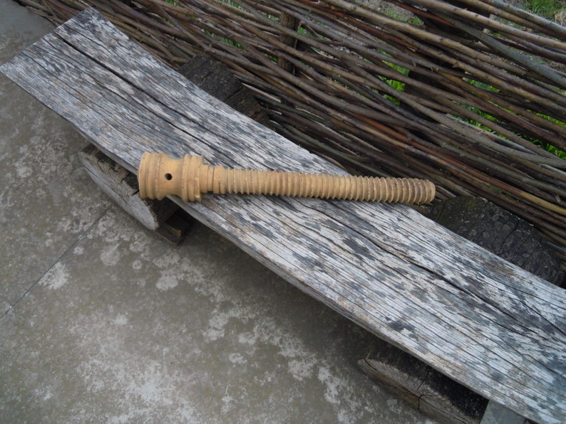 Large Wooden Screw Antique Wooden Detail Etsy