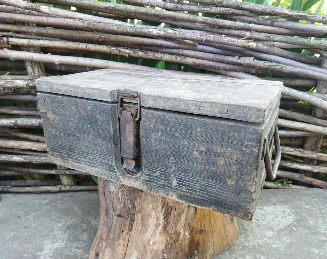 Military Box, Antique Military Box, Old Military Box, Wooden Military Box, Wood Military Box Etsy