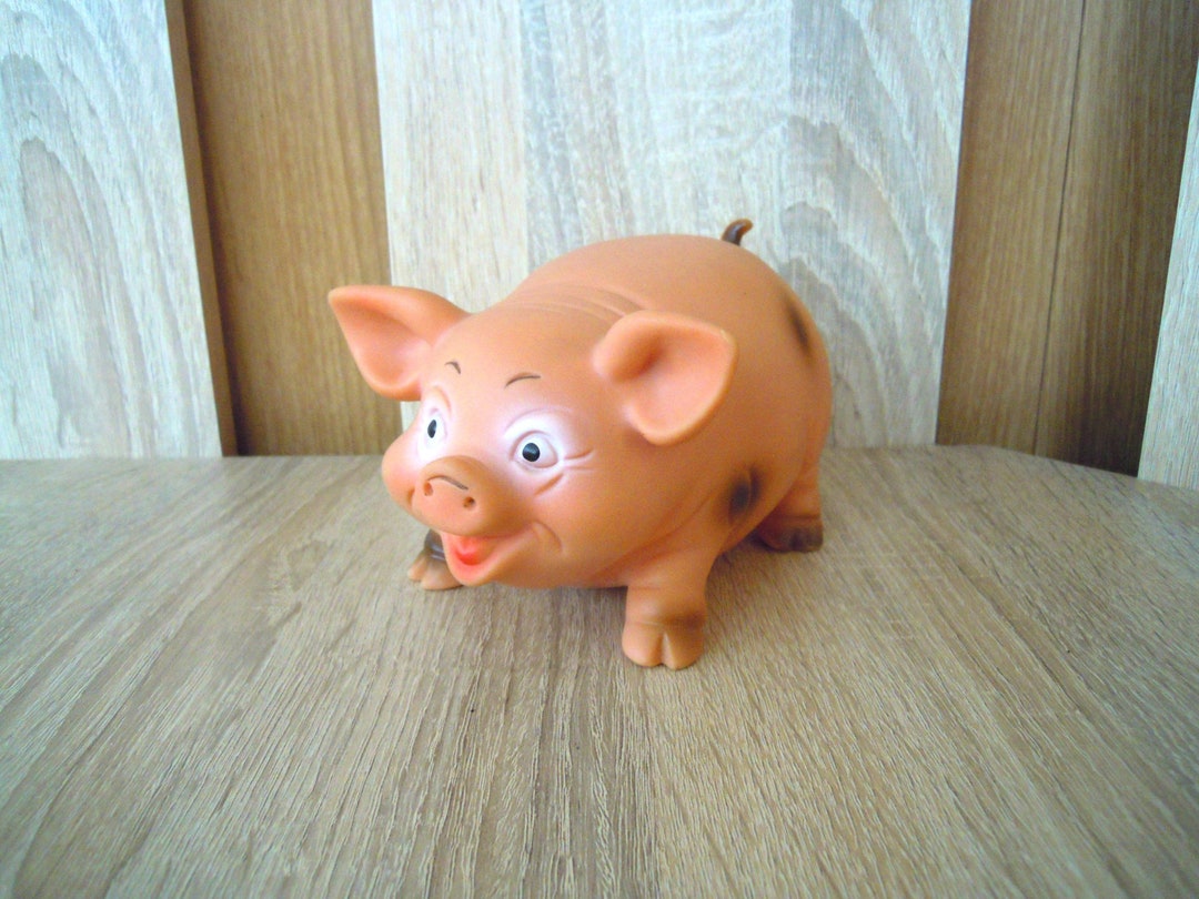 Rubber Toy, Pig Etsy