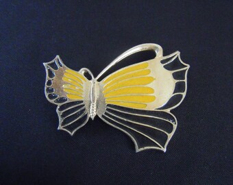 Badge pin, Metal enamel badge pin, Large pin, Butterfly