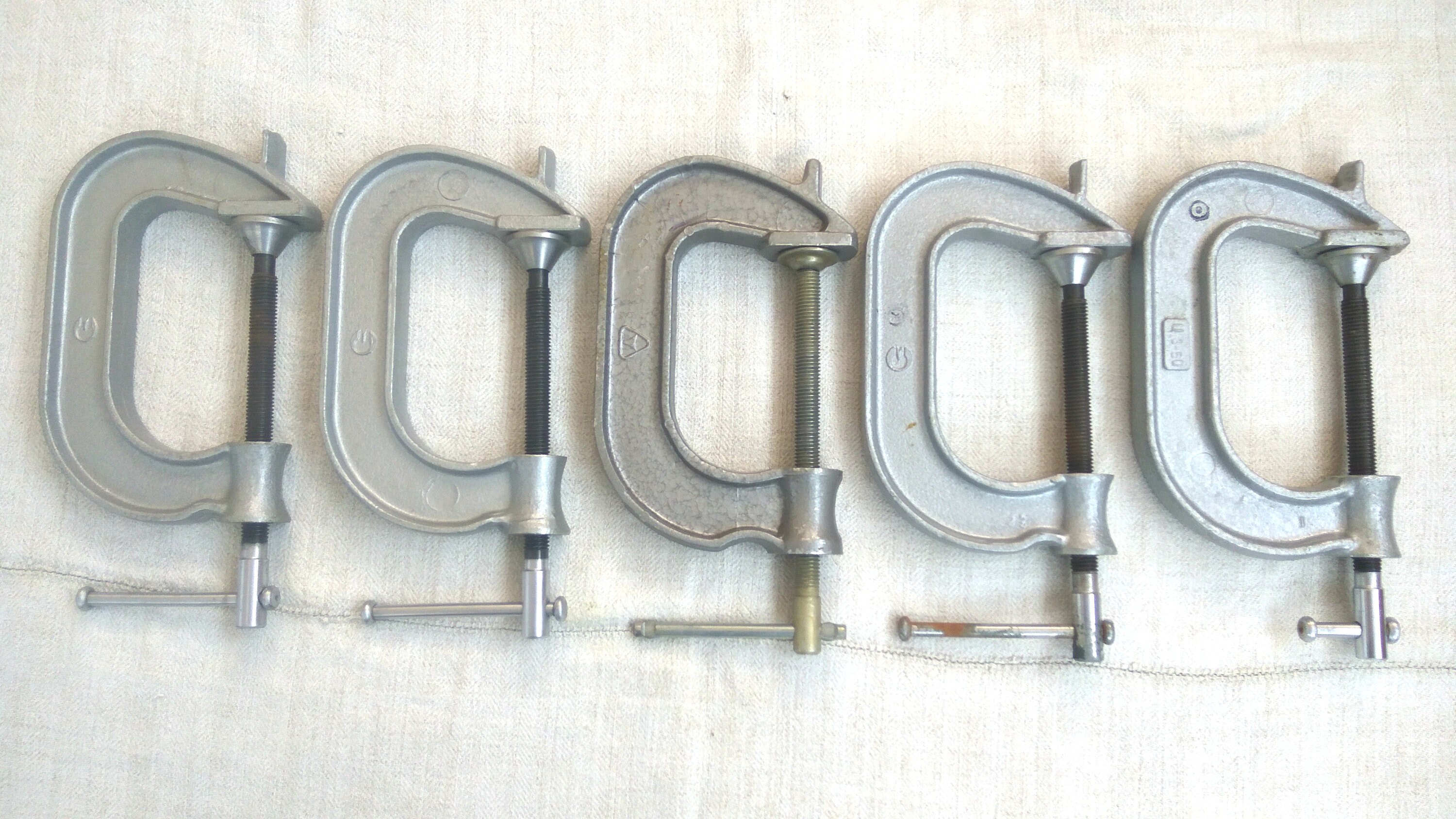 Metal Clamps Set of 5 pcs Large clamps Blacksmith Tool Etsy