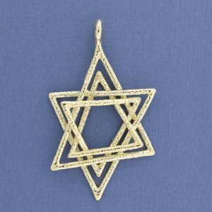 Big men&#39;s 14K Star of David, Solid Gold Jewish Jewelry, Magen David