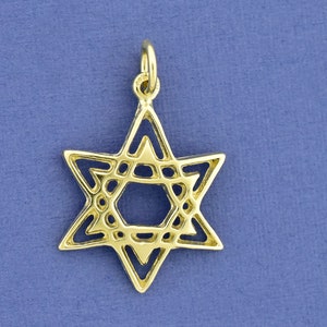14k Star of David, Bar Mitzvah Gift Made in Israel, Solid Gold Magen David