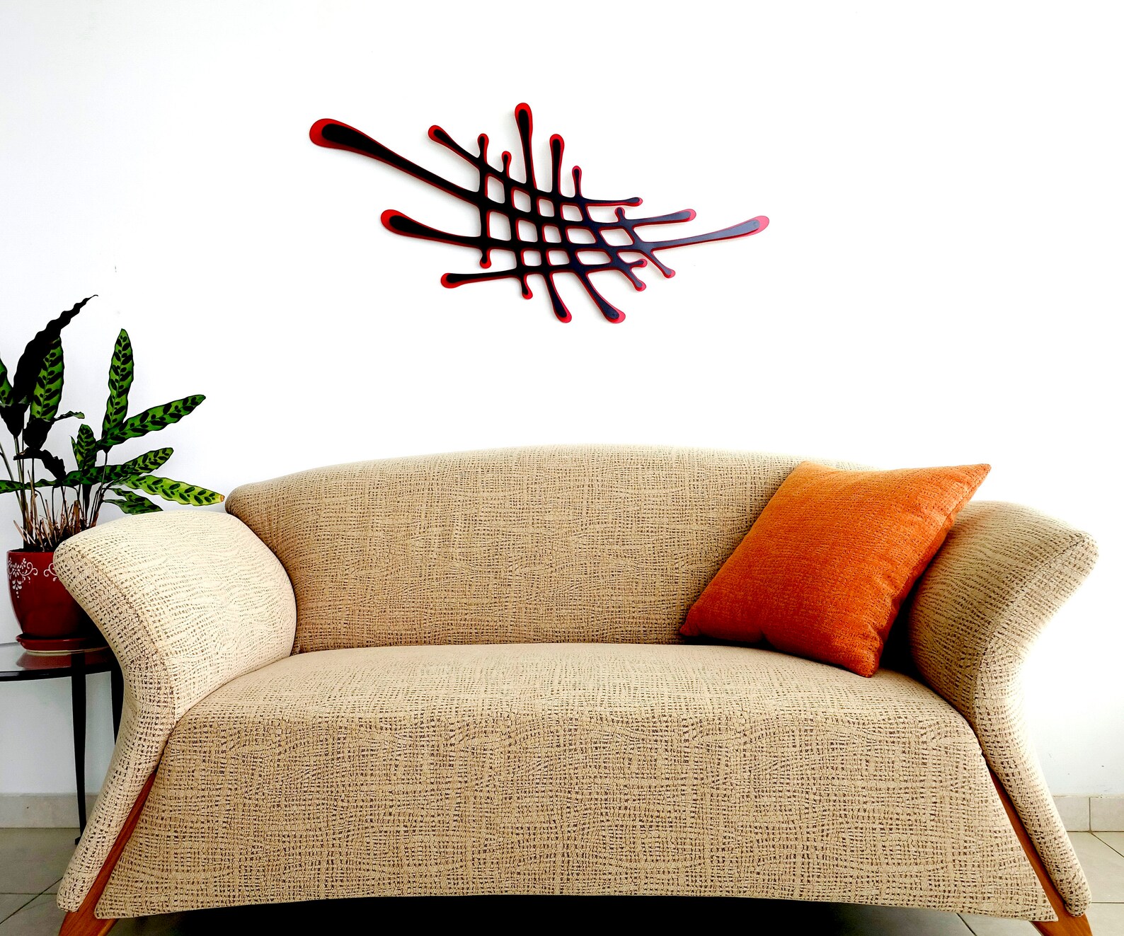 Metal Wall Art Hashtag Sculpture Black & Red Home Décor in Etsy