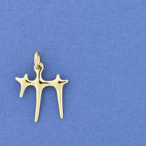 Tiny Chai Pendant, Solid 14k Gold Symbol of Life in Hebrew, Bat Mitzvah Gift