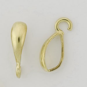 Solid 14k Gold Bail + open loop for attaching pendent