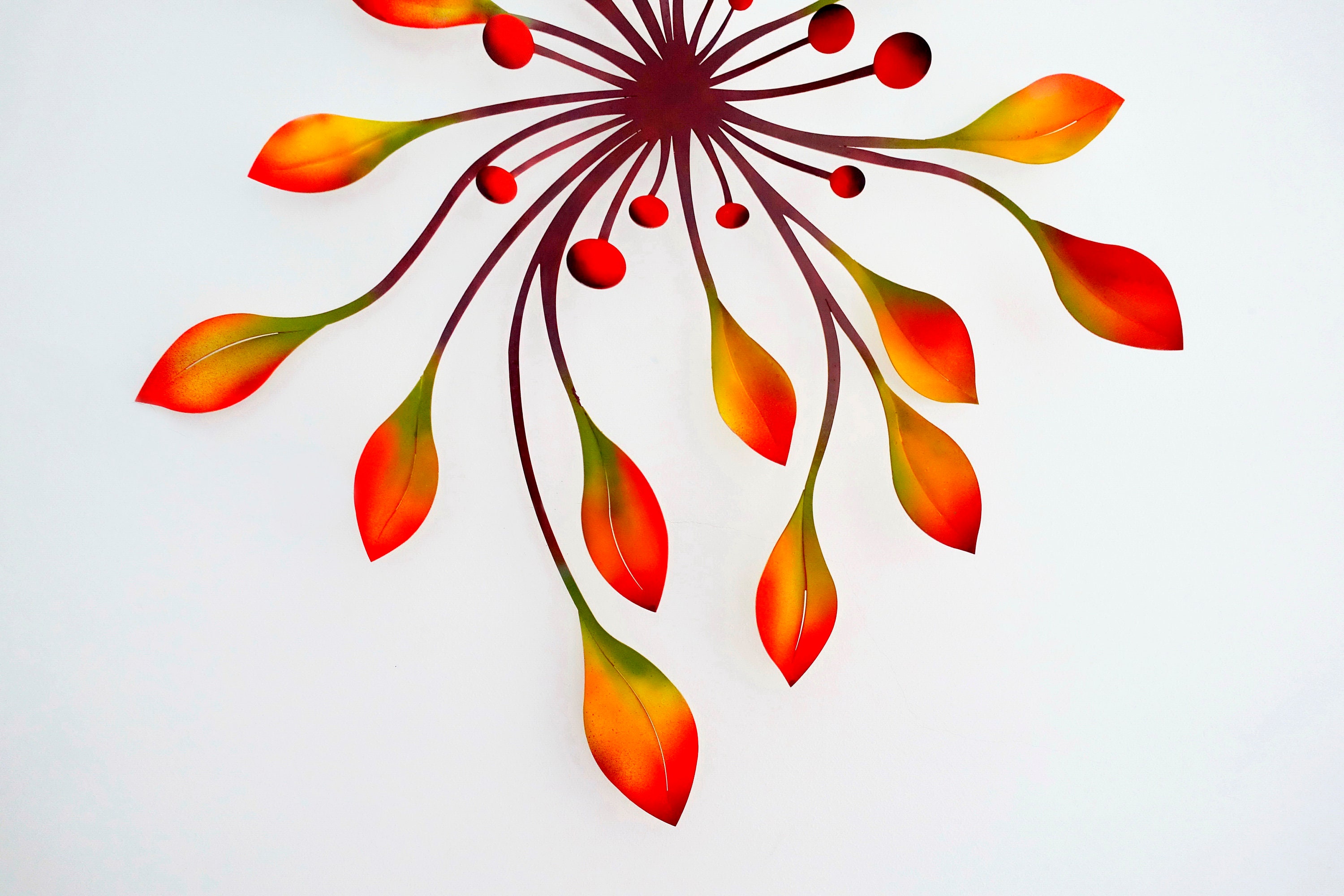 Autumn Leaves Metal Wall Art Fall Foliage Home Décor Shades Etsy